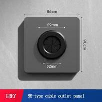 Decorative Type 86 Cable Outlet Panel Cover With Outlet Hole Rotating Opening Switch Decorative Cover Blank Cover Home pilka