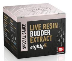 Eighty8 CBD Live Resin Budder ekstraktas, 75 % CBD, THC <0,2 %, 1 g