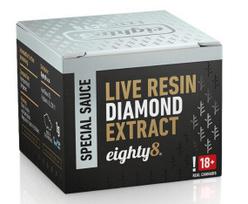 Eighty8 CBD Live Resin Diamond ekstraktas, 92 % CBD, THC <0,2 %, 1 g