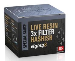 Eighty8 CBD Live Resin 3x Filter hašišas, 42 % CBD, 1 g