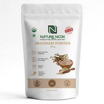 Nature Nook Organic Shatavari Powder-100gm | USDA Organic Pure Herbal Root Supplement | Finely Milled for Women Wellness, Hormonal Balance & Imm