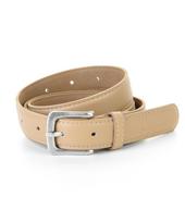 THE-ABON Oka Faux Leather Basic Belt Beige Beige/Free brown
