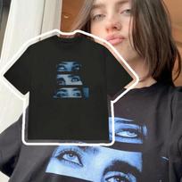 Billie Eilish Blue Eyes Hit Me Hard and Soft T Shirt Men’s Women Oversized Cotton Short Sleeve S brown