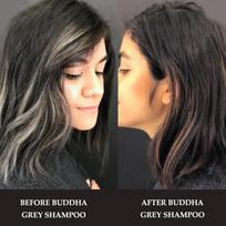Buddha Natural Greys Shampoo For Teenagers - Ayurveda Certified Natural Shampoo for Natural Black Color & Shine for Hair - 200 ml beige