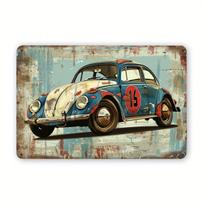 Klasikinio automobilio metalo sienos menas   Skardos ženklas namų barui, kavinei, sodo dekoravimui   Patvari geležinė konstrukcija su išgręžtomis skylėmis 20x30cm（7.8x11.8inch） black