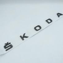 1 vnt. 3D ABS aukštos kokybės automobilio raidė Priekinio variklio dangčio emblema Galinio bagažinės lipdukai ženklelis lipdukas Lipdukas stilius Skoda gray