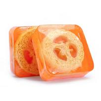 Natural Coconut Handmade Essential Oil Soap for Face and Body Square Loofah Honey Naked Soap