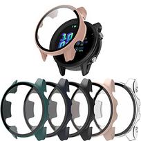 Suitable for Garmin Forerunner 955 955 Solar Slim Full Coverage Hard Case Set including tempered film  5 piece set black