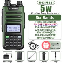 BaoFeng M-13 Pro UV-13 PRO V2 Walkie Talkie Multi Band 999 Channels AM Type-C Long Range FM UV-5R Transceiver Ham Two Way Radio US