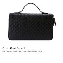 GUCCI Odinė Piniginė, Rankinė, Delninukė Įprasta Vyriška Juoda 449246-BMJ1N-1000 One Size 1