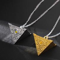 Yu-Gi-Oh Thousand Years Building Block Pyramid Seven Thousand Years Wisdom Wheel Three-dimensional Necklace 50cm(Necklace Size) gray