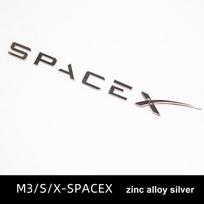 SpaceX Style Dual Motor Emblem Badge for Tesla Model 3 Y S X 3D Metal Zinc CNSJW6 Alloy Rear Trunk Sticker Decal Car Exterior Accessory