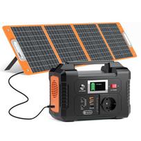 Flashfish E200+TSP100 Nešiojama elektrinė 3 krypčių įkrovimas BMS saugumas 200W vardinė išvestis 151Wh talpa oranžinė