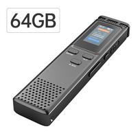16GB skaitmeninis diktofonas Balsu suaktyvintas garso įrašymo triukšmo mažinimas atkuriant MP3 muziką 64GB juoda