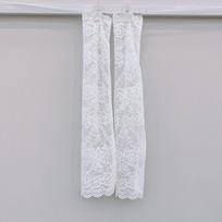 Moteriškos nėrinių raukinukų apsaugos nuo saulės rankovės One Size white