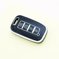 Silver Edge TPU Auto Keyless 3/4 Buttons for Hyundai Sonata Ix35 Genesis Coupe for KIA Forte Sportage K2 K5 Car Key Case Fob Shell Cover 4 button key cover juoda