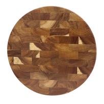 Akacijos medžio intarsuota pjaustymo lenta daržovėms, mėsai ir kūdikių maistui 30*30*3.2 cm brown