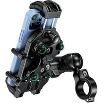 BRCOVAN Anti-Theft Motorcycle Phone Mount Holder With Vibration Dampener & High-Speed Secure Lock, Adjustable Size Handlebar Cellphone Cradle For gray