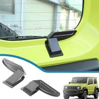 Galinio stiklo šildymo laido apsauga Defogger dangtelis Suzuki Jimny JB64 JB74 -2023 Automobilio interjero apdailos detalės Aksesuarai Carbon fiber Grain black