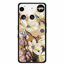 3D reljefinis dėklas Nothing Phone 3 telefonui Dėklas Telefonui Phone3 Coque Gėlės Silikoninis Minkštas Galinis Dangtelis Nothing Phone 3 dėklui Funda Korpusas Nothing Phone 3 beige