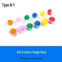 12-Color Non-Toxic Acrylic Paint Set with Brush, 3ml Each, Fade-Resistant for Kids and Wood Painting