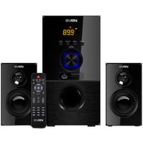 SVEN MS-2050 30W+2x12.5W; LED display; Volume front control; USB/SD card support; Wall-mountable satellites; MUTE, SLEEP, and ST-BY modes; FM radio; Remote control; Bluetooth