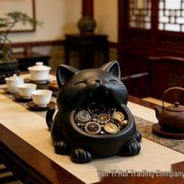 3D Printed Cat Jewelry & Key Storage Box - Creative Office Desktop Ornament juoda