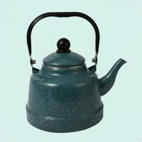 Indukcinis virdulys Žvaigždėtas dėmėtas dizainas Emalė Retro Europos Green 1.7L
