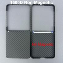 For Samsung Galaxy Z Flip 7 Carbon Case 600D Kevlar Aramid Fiber Fabric Ultra Thin Hard Cover Magnetic Black Slim Light Red Prem Galaxy Z Flip7 gray