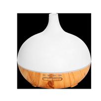 550ml Ultrasonic Aroma Diffuser Humidifier with Wood Grain, 7-Color Lights, Timer, Silent Operation for Essential Oils. USB Standard black