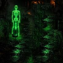 Waterproof Halloween Solar Skeleton Lamp Solar Powered Realistic Skeleton Halloween Solar Stake Lights black