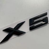 3D ABS Lipnios Matinės Juodos Chromuotos Raidės Automobilio Bagažinei BMW X5 Logotipas X5 Raidžių Lipdukai Emblema Ženklelis E70 E53 F15 G05 Priedai 2015-2024 black