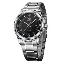 OPK Mens Watch Quartz Stylish Fashion Classic Stainless Date Waterproof Luminous School Company Black black