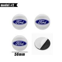 4 vnt. Automobilio rato centrinio dangtelio lipdukai Ženklelis Logotipas Emblema Lipdukas Priedai Ford Focus Fiesta EcoSport ESCORT Mondeo Mustang sow2 white