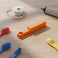 Balloon Knotter Fast Knotting Tying Tool Easy to Use Party Supply for Decorators, Event oranžinė