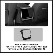 For Tesla Model Y Juniper/Model 3 2026 Up Rear Screen Frame Ventilation Mask Protector Cover Armrest Box Cover Pad Accessories gray