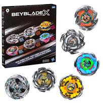 Beyblade X Rival Rumble rinkinyje yra 6 Takara Tomy viršūnės kovinis viršūnės žaidimo žaislas, tinkamas nuo 8 metų.