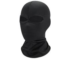 1vnt juoda slidinėjimo kaukė pilna danga balaclava vėjui atspari veido kaukė Elastinga kvėpuojanti galvos skara, Helovino kaklo getrai moterims ir vyrams 1Pc Two Holes black
