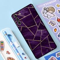 Geometrinis abstraktaus kristalo dėklas, skirtas Samsung Galaxy S23 S21 S22 Ultra Plus Note 10 20 S8 S9 S10 Plus S20 FE Galaxy S9 gray