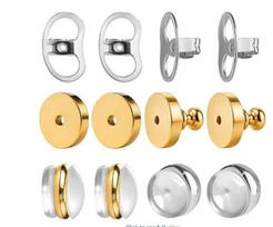 Anti-nusvirimo kiaulės nosies auskarų pakėlėjai - Ausų atramos galinės dalys auskarų stabilumui „pasidaryk pats“. Earring Lifter beige