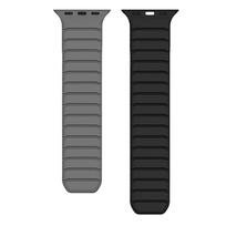 Magnetic Loop Silicone Strap for Apple Watch Ultra 2 49mm 10 9 8 7 42mm 46mm 41 45mm Sport Band for iWatch 6 5 4 SE 44mm 40 38mm For iWatch 10 46mm gray