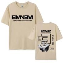 Rapper Eminem New Album Graphic Print Tshirts Men Womens Hip Hop Trend Short Sleeve TShirt Summer Cotton T Shirt for Fans Gift 4XL white