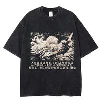 Klasikiniai Berserk Anime Marškinėliai Vyrams Moterims Skalbti Per dideli Manga Grafiniai Marškinėliai Medvilniniai Harajuku Vintažiniai Hip Hop Atsitiktiniai Drabužiai M juoda