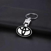 Toyota automobilio emblema raktų pakabukas Cinko lydinio raktų pakabuko pakabukas Aksesuarai Toyota Corolla Yaris Aygo Prius Camry Auris Avensis 4Runner black