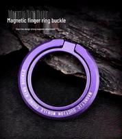 MagSafe magnetinis nešiojamas telefono laikiklis - Metalinis žiedo sagtukas pirštui violetinė