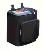 Electric Bike & Motorcycle Helmet Pouch, Large Capacity Front Bike Bag with Adjustable Shoulder Strap gray