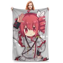 Flanelinis pledas Kasane Teto Vėliavos Mielas Manga Šilti pliušiniai pledai Minkšta patalynė lovai Svetainei Namams Kelionėms Sofai 80x120cm gray