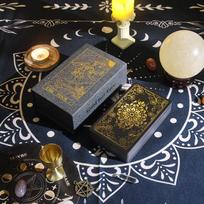 Rider-Waite Tarot Deck: Beginner-Friendly, Hot Stamped, Waterproof PVC Cards for Card Games. black