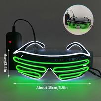 Šviečiantys LED akiniai Šviečiantys akiniai Šviečiantys akiniai nuo saulės Mirksintys akiniai vakarėlio reikmenys Makiažo šokių fotografijos reikmenys black