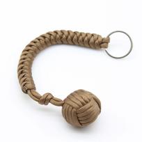 Paracord Beždžionės Kumščio Išgyvenimo Raktų Grandinėlės Pakabukas ruda